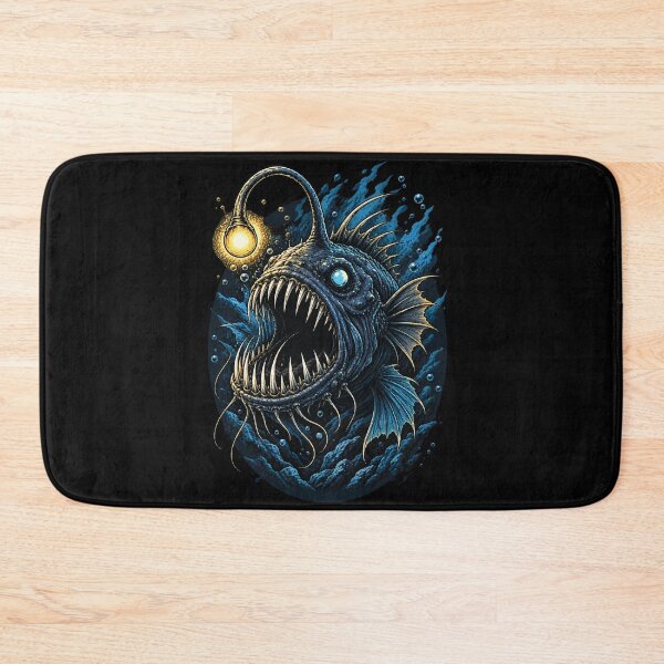 Item preview, Deep Sea Anglerfish Monster Fishing T-Shirt  Dark Ocean - Predator Design for Fishermen designed and sold by Artimax-Studio.