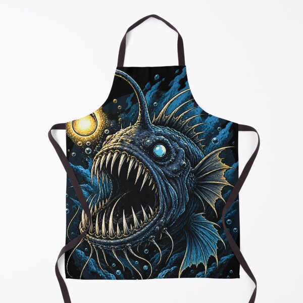 Item preview, Deep Sea Anglerfish Monster Fishing T-Shirt Dark Ocean - Predator Design for Fishermen designed and sold by Artimax-Studio.