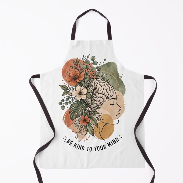 Item preview, Be Kind To Your Mind Boho Brain Flowers Mental Health Art designed and sold by Timeless Junction.