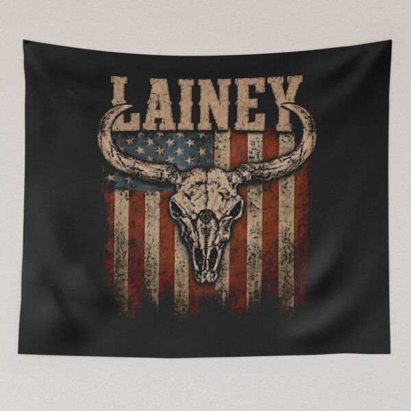 Item preview, Lainey Western Longhorn Skull American Flag Vintage Country designed and sold by Cimohay55.