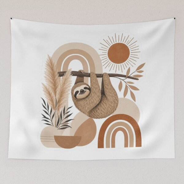Item preview, Boho Sloth Hanging  designed and sold by Snurly.