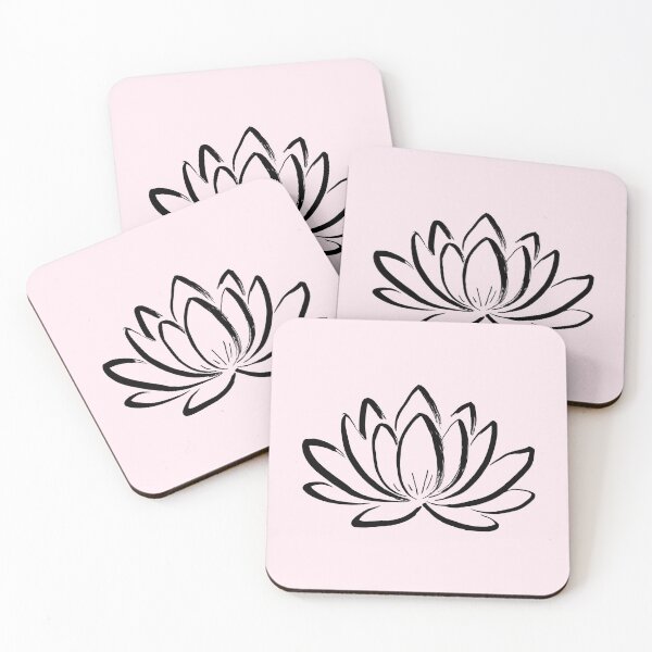 Item preview, Lotus Flower Spiritual Zen Line Art designed and sold by jianina-alondra.