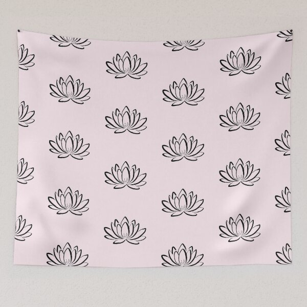 Item preview, Lotus Flower Spiritual Zen Line Art designed and sold by jianina-alondra.