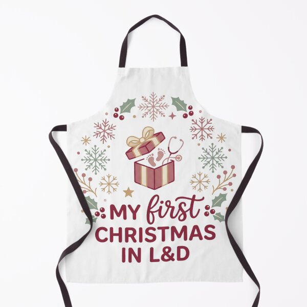 Item preview, My First Christmas in L&D Nurse Gift Newborn Footprints Christmas Wreath designed and sold by raedattia.