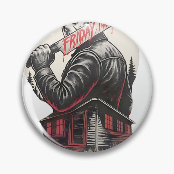 Item preview, Horror Masked Killer Cabin Retro Art ⭐⭐⭐⭐⭐ designed and sold by Redbubble-Gulf.