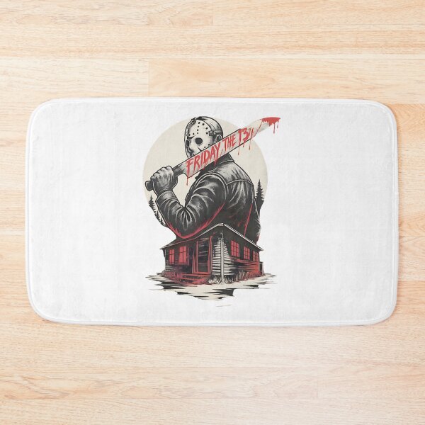 Item preview, Horror Masked Killer Cabin Retro Art ⭐⭐⭐⭐⭐ designed and sold by Redbubble-Gulf.