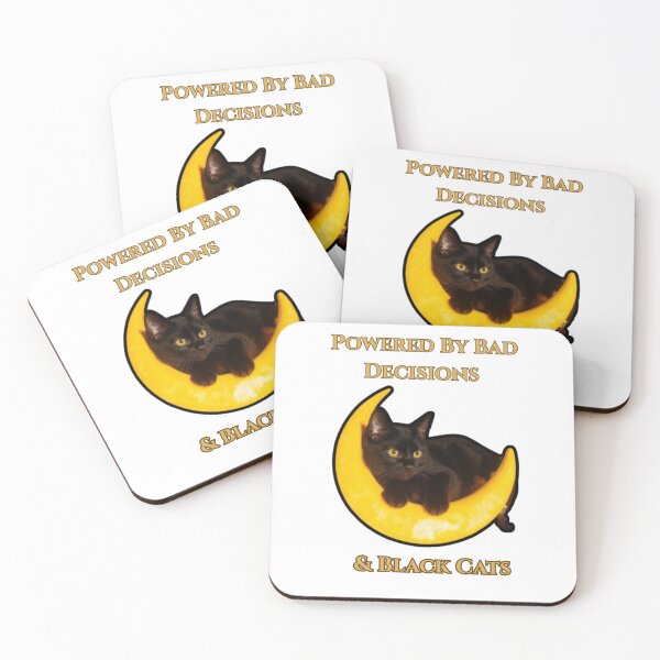 Item preview, Mystic Black Cat on the Moon Aesthetic Art designed and sold by TheQuoteStudio.