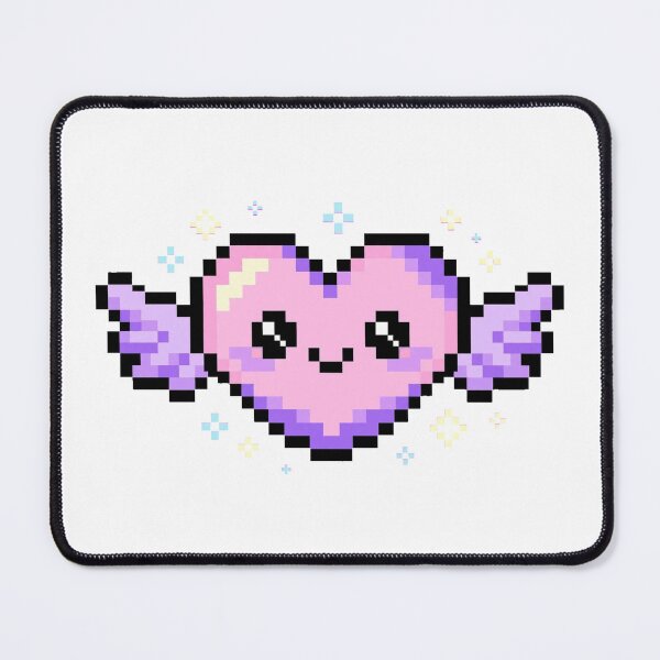 Item preview, Kawaii Pixel Heart With Angel Wings - Extra Life - Pastel 8Bit Gaming Sticker designed and sold by Petringo.
