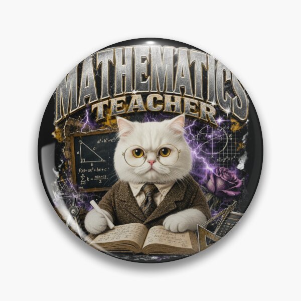Item preview, Mathematics Teacher Persian Cat Vintage Graphic T-Shirt | Funny Math Professor Cat Algebra STEM Teacher Gift designed and sold by illeN-Art-World.