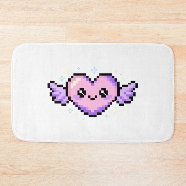 Item preview, Kawaii Pixel Heart With Angel Wings - Extra Life - Pastel 8Bit Gaming Sticker designed and sold by Petringo.