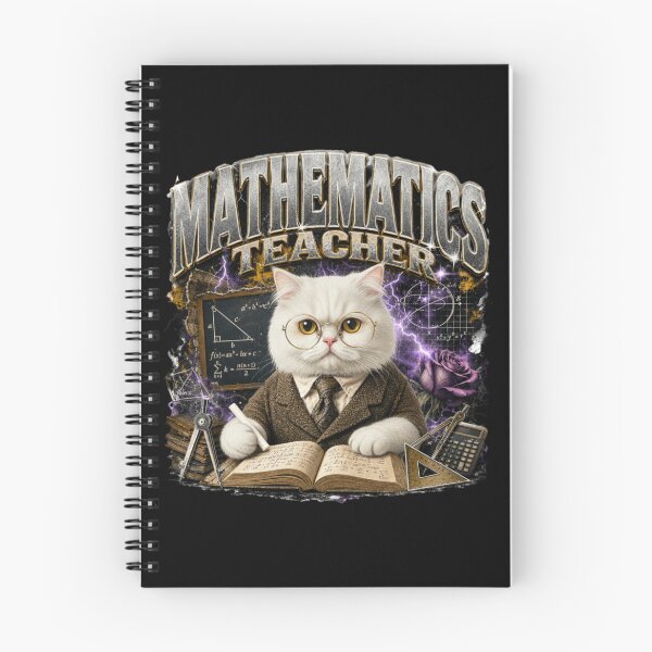 Item preview, Mathematics Teacher Persian Cat Vintage Graphic T-Shirt | Funny Math Professor Cat Algebra STEM Teacher Gift designed and sold by illeN-Art-World.