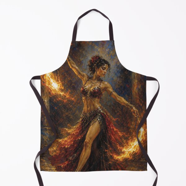 Item preview, An elegant woman dancing with fire painting. designed and sold by GalleryKauffeld.