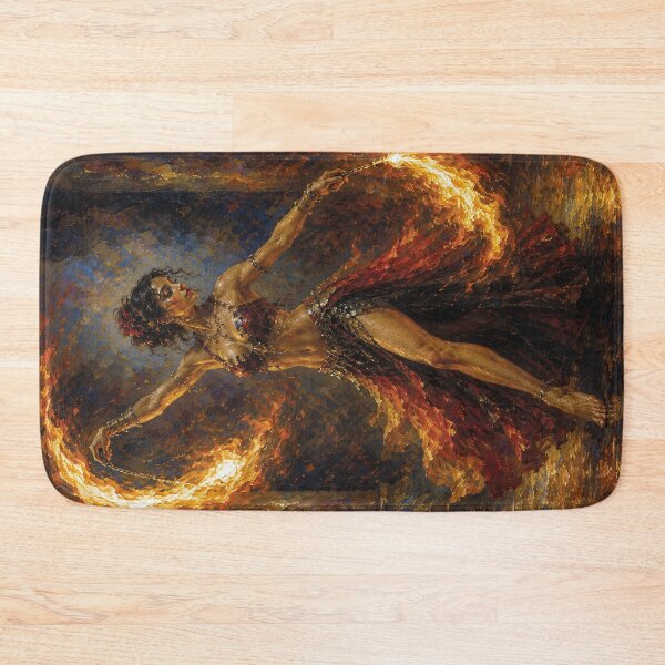 Item preview, An elegant woman dancing with fire painting. designed and sold by GalleryKauffeld.