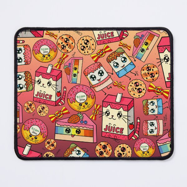 Item preview, Retro Kawaii Snack and Dessert Pattern designed and sold by suha-art.
