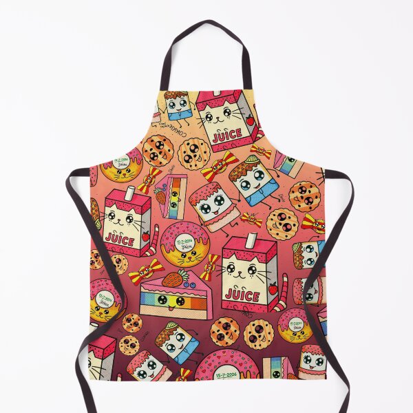 Item preview, Retro Kawaii Snack and Dessert Pattern designed and sold by suha-art.