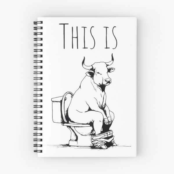 Item preview, Bull On Toilet Funny Farm Animal Illustration ⭐⭐⭐⭐⭐ designed and sold by Redbubble-Gulf.