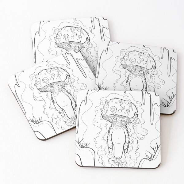 Item preview, Bleeding Tooth Fungus Zombie Mushroom Coloring Page – Creepy Cute Fantasy designed and sold by SaskiaFranken.