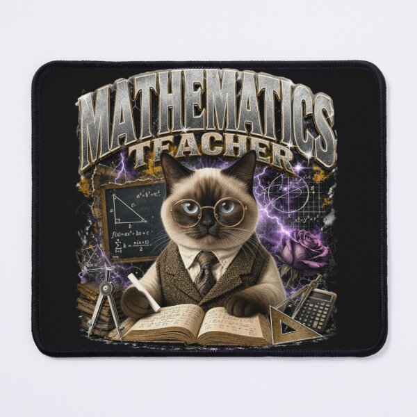 Item preview, Mathematics Teacher Siamese Cat Vintage Graphic T-Shirt | Funny Math Professor Cat Algebra STEM Teacher Gift designed and sold by illeN-Art-World.