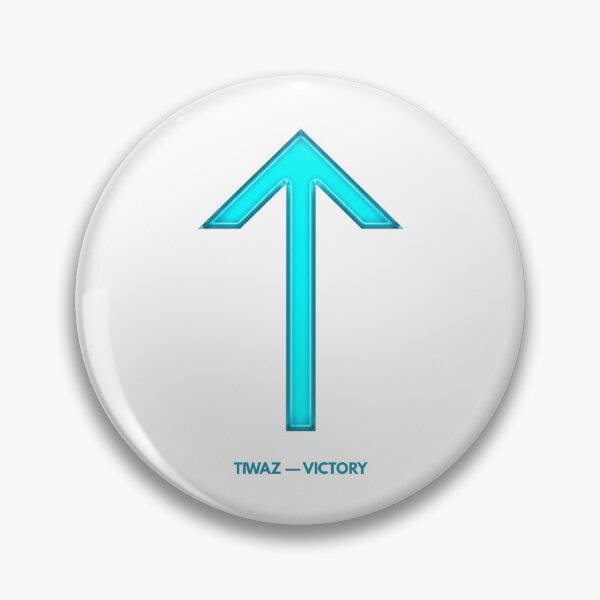 Item preview, Norse Tiwaz Rune Victory Symbol Neon Glow designed and sold by CalmFrameArt.