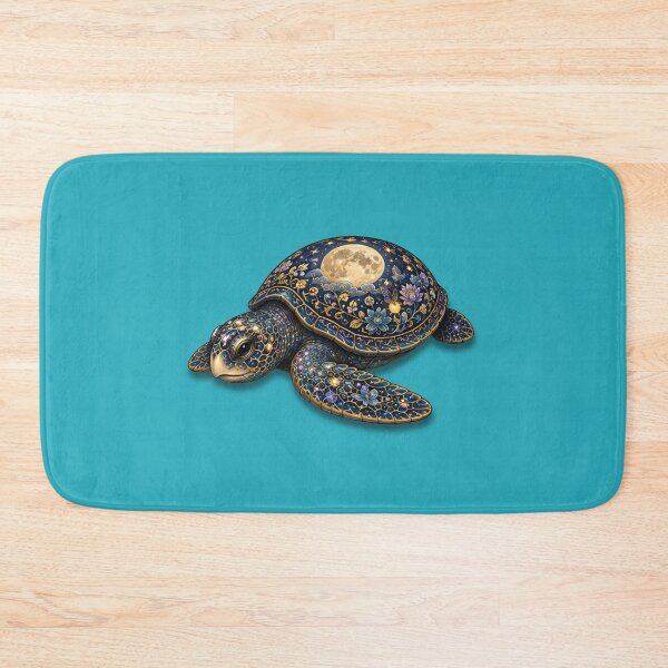 Item preview, Resting Sea Turtle Under the Moon | Ocean Moonlight Art Collection designed and sold by Zaru Art Studio.