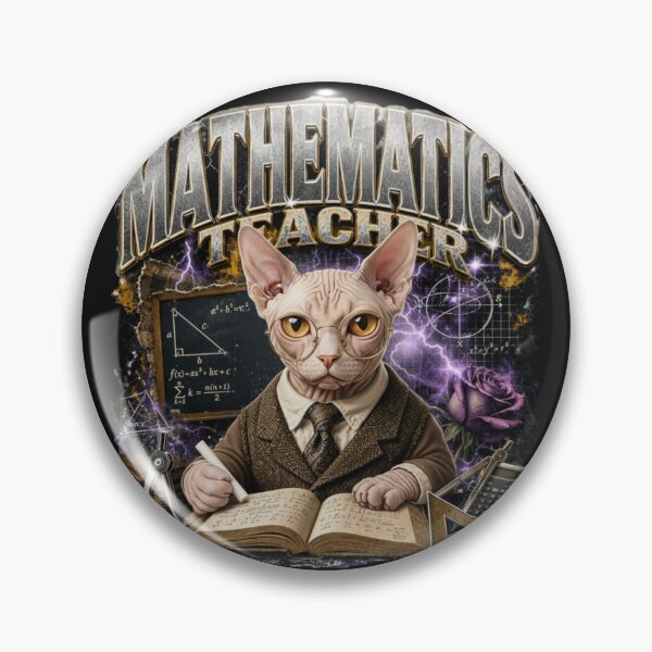 Item preview, Mathematics Teacher Sphynx Cat Vintage Graphic T-Shirt | Funny Math Professor Cat Algebra STEM Teacher Gift designed and sold by illeN-Art-World.