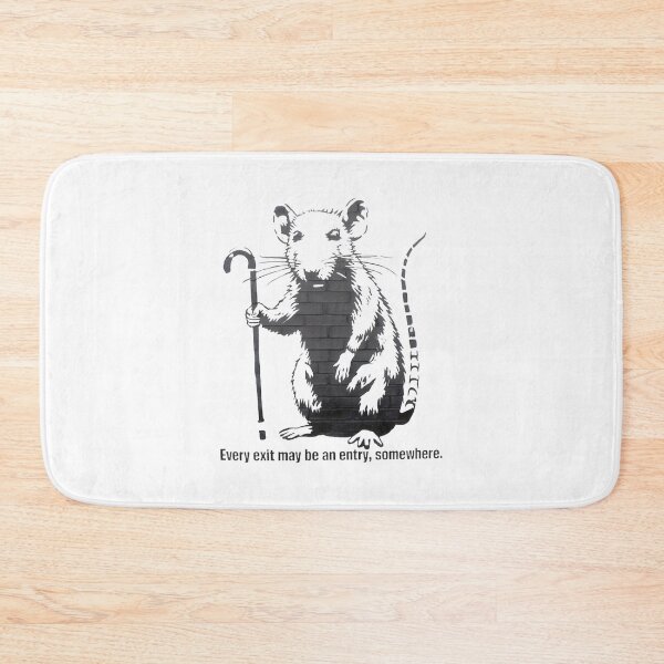Item preview, Rat With Cane, Every Exit Is An Entry Quote Art ⭐⭐⭐⭐⭐ designed and sold by Redbubble-Gulf.