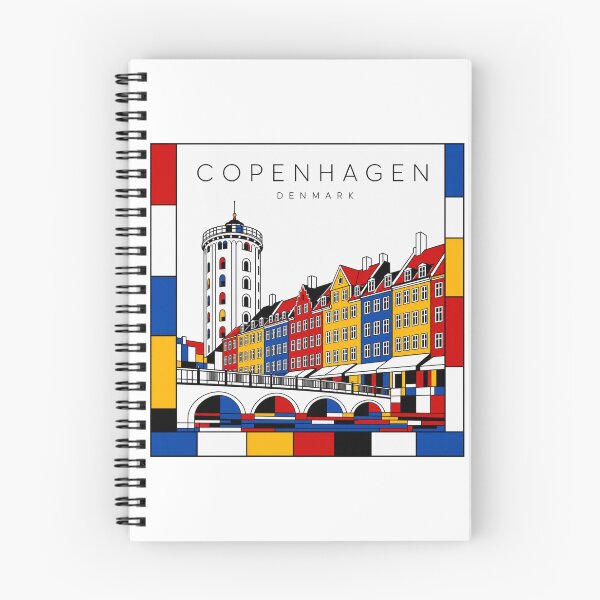 Item preview, Póster 3D estilo Mondrian de Copenhague designed and sold by CMYKStudio.