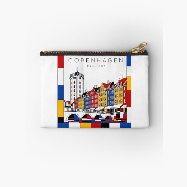 Aperçu de l'œuvre Affiche 3D style Mondrian de Copenhague créée et vendue par CMYKStudio.