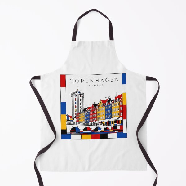 Item preview, Copenhagen Mondrian style poster 3D designed and sold by CMYKStudio.