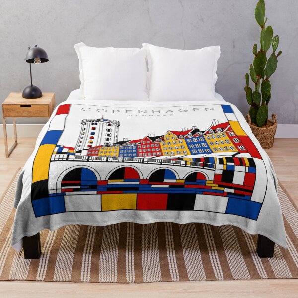 Item preview, Copenhagen Mondrian style poster 3D designed and sold by CMYKStudio.