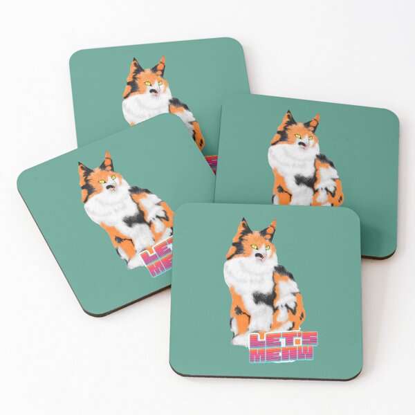 Item preview, Calico Cat Let's Meow Illustration designed and sold by Ban Nang Root.