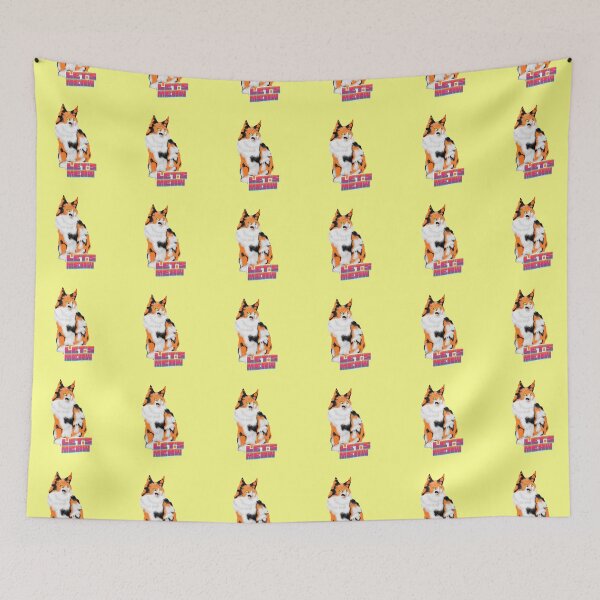 Item preview, Calico Cat Let's Meow Illustration designed and sold by Ban Nang Root.