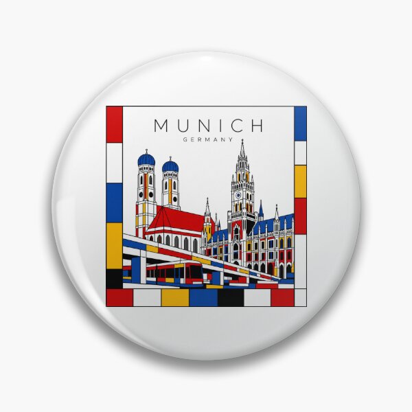 Item preview, Munich Mondrian style poster 3D designed and sold by CMYKStudio.