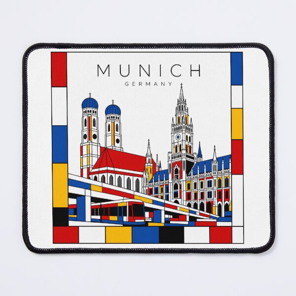 Item preview, Munich Mondrian style poster 3D designed and sold by CMYKStudio.