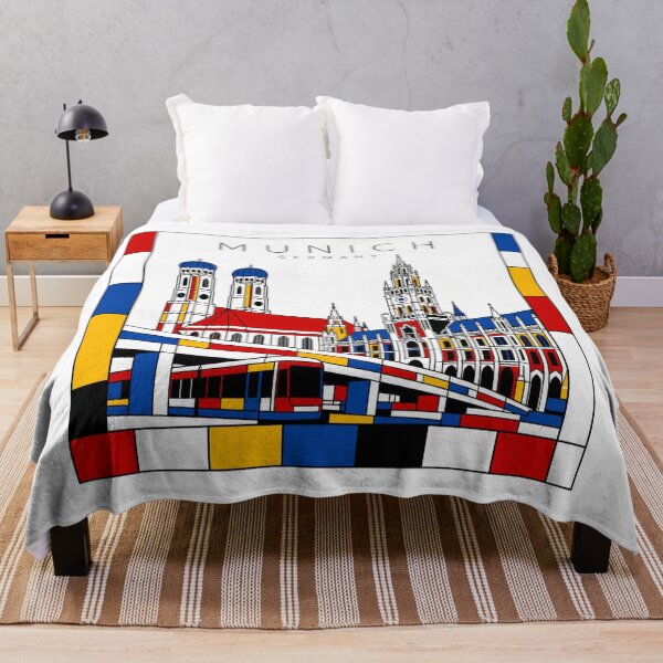 Item preview, Munich Mondrian style poster 3D designed and sold by CMYKStudio.