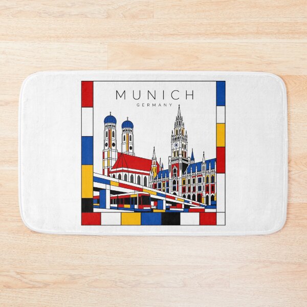 Item preview, Munich Mondrian style poster 3D designed and sold by CMYKStudio.