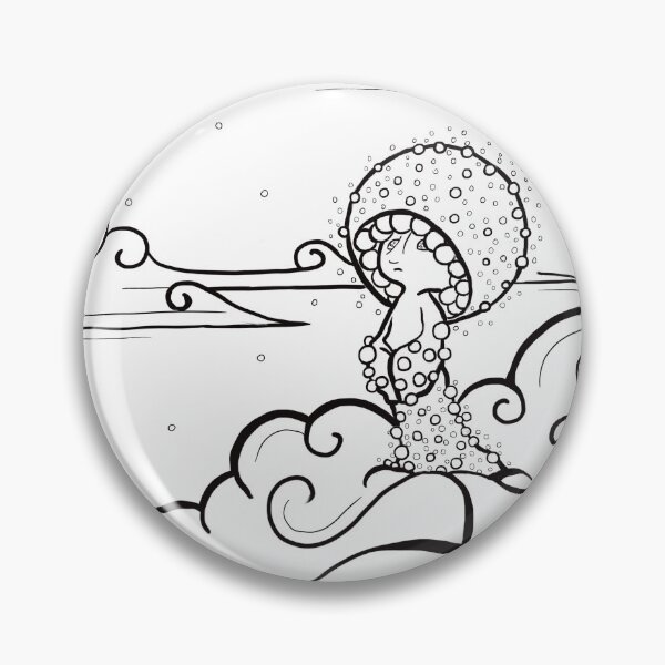 Item preview, Mushroom Alien Stargazer Coloring Page – Magical Fantasy Paint Your Own designed and sold by SaskiaFranken.