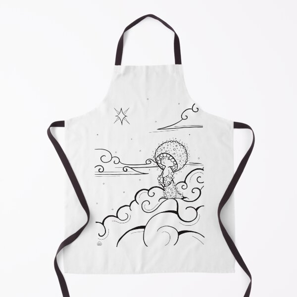 Item preview, Mushroom Alien Stargazer Coloring Page – Magical Fantasy Paint Your Own designed and sold by SaskiaFranken.