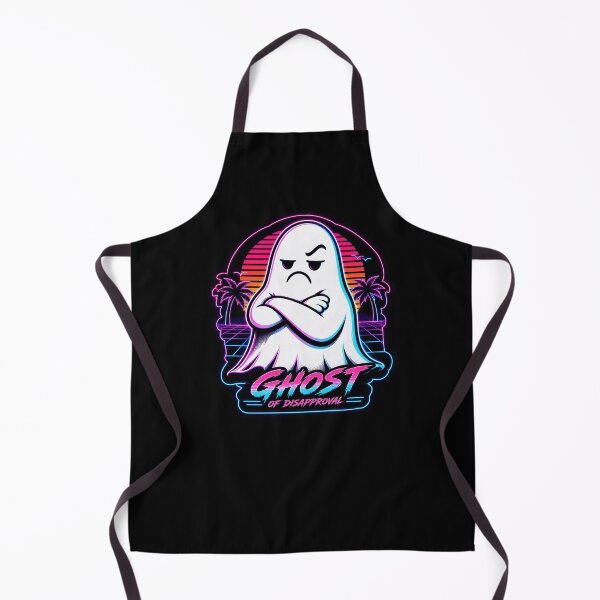 Item preview, Ghost of Disapproval – Retro Synthwave Grumpy Ghost designed and sold by Abidel.