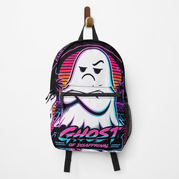 Item preview, Ghost of Disapproval – Retro Synthwave Grumpy Ghost designed and sold by Abidel.
