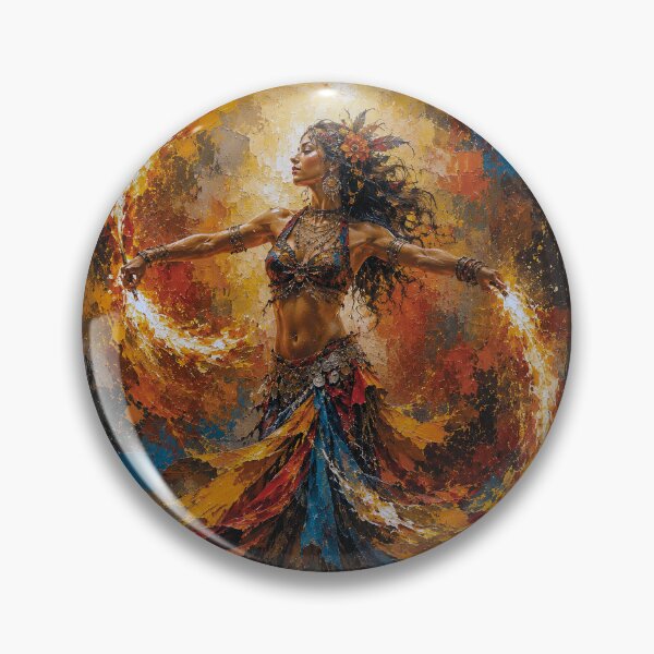 Item preview, An elegant woman dancing with fire painting. designed and sold by GalleryKauffeld.