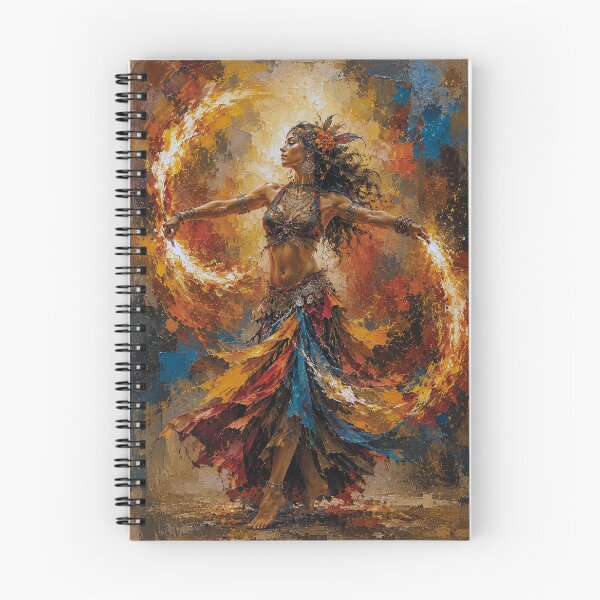 Item preview, An elegant woman dancing with fire painting. designed and sold by GalleryKauffeld.