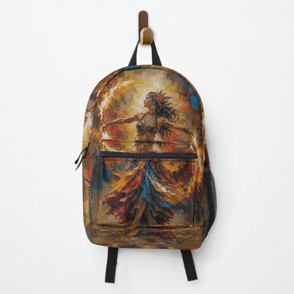 Item preview, An elegant woman dancing with fire painting. designed and sold by GalleryKauffeld.