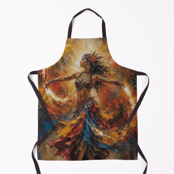 Item preview, An elegant woman dancing with fire painting. designed and sold by GalleryKauffeld.