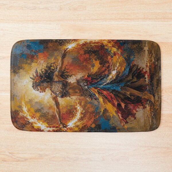 Item preview, An elegant woman dancing with fire painting. designed and sold by GalleryKauffeld.