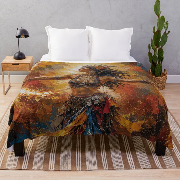 Item preview, An elegant woman dancing with fire painting. designed and sold by GalleryKauffeld.