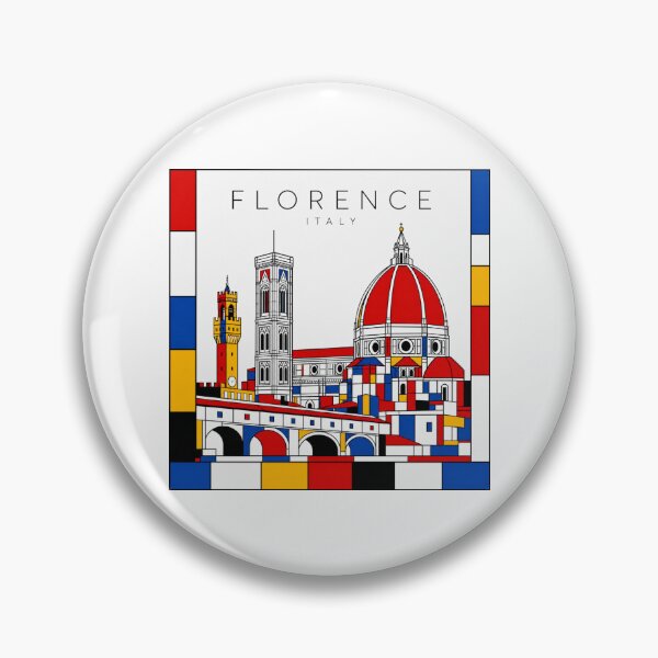 Item preview, Florence Mondrian style poster 3D designed and sold by CMYKStudio.