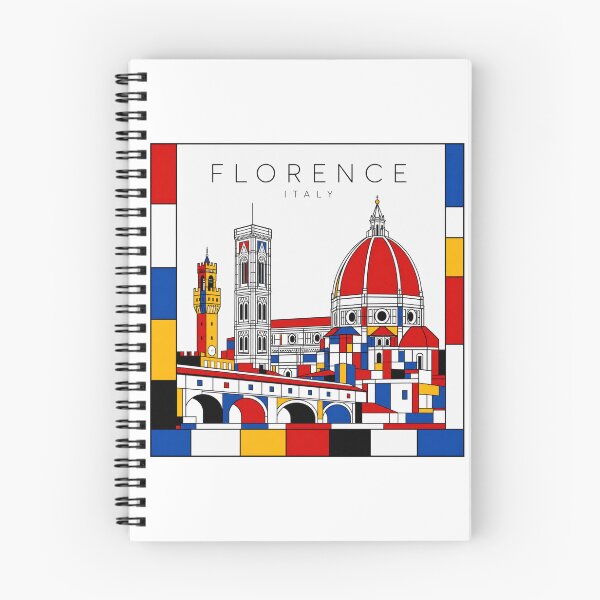 Item preview, Florence Mondrian style poster 3D designed and sold by CMYKStudio.