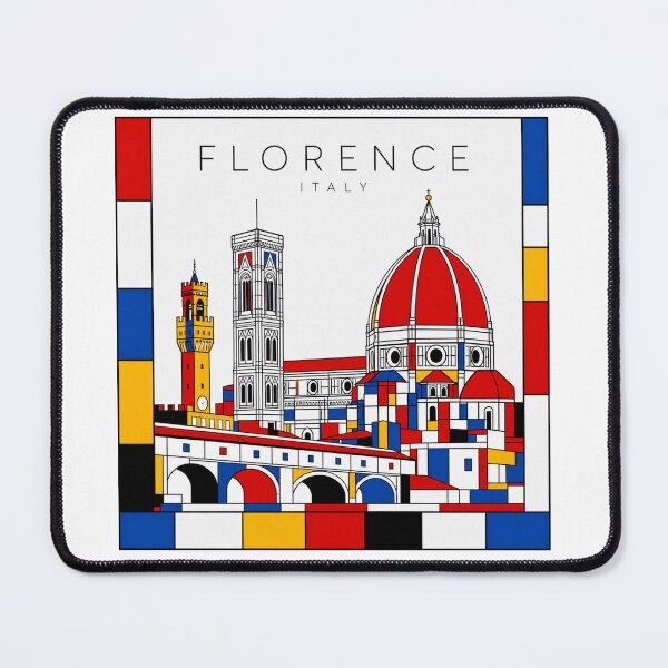 Item preview, Florence Mondrian style poster 3D designed and sold by CMYKStudio.