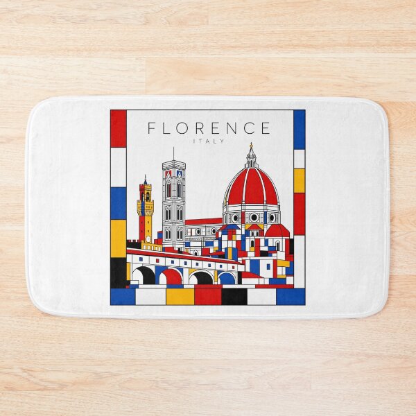 Item preview, Florence Mondrian style poster 3D designed and sold by CMYKStudio.